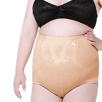 Womens Postpartum High Waist Panty Butt Lifter Firm Control Panties Underwear Shapewear Beige 3XL for 85-105kg Weight