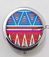 BlackKey Aztec Ombre Pattern 3-Compartment Decorative Pocket Gift Box Case Organizer for Pill, Color 1 -1119