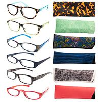 Art Wear (6 Pack) Random Assortment of Women’s Reading Glasses Readers for Women Stylish Reading Glasses Women with Fabric Glasses Case, 3.00x Strength