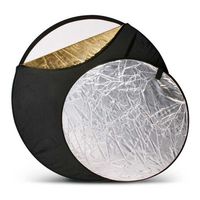 Zykkor 5-in-1 Reflector 42" with Gold, Silver, Translucent, Black & White Surfaces.