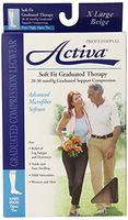 Activa Soft Fit 20-30 mmHg Knee High with Open Toe Stockings, Beige, X-Large