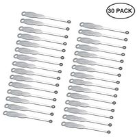 EVERMARKET 30pcs Sliver Metal Ear Spoon Earwax Curette Remover Earpick Tool Hanging Clean Tool for Ear Key Hanging Key Pendant for Adult Children