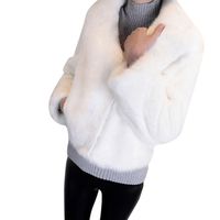 Kstare Women Winter Warm Fashion Long Sleeve Outerwear Coat Waistcoat Jacket Overcoat (White, L)