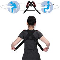 Posture Corrector, Adjustable Shoulder Chest Clavicle Correction Straighten Upper Back Band Prevents Slouching Relief Neck Pain for Men or Women Brace Strap