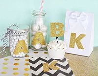 Gold or Silver Glitter Monogram Stickers (Set of 24) *Any Letter*