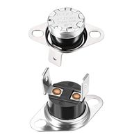 uxcell KSD301 Thermostat 85°C 10A Normally Closed N.C Adjust Snap Disc Limit Control Switch Microwave Thermostat Thermal Switch 2pcs