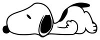 Peanuts Comics Strip Snoopy Sleeping Vinyl Stickers Symbol 6" Decorative DIE Cut Decal for Cars Tablets LAPTOPS Skateboard - Black