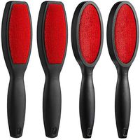 4 Pieces Lint Brush Remover Double-Sided Lint Remover Brushes for Clothes, Pet Hair,Fuzz, Dust, Furniture and More