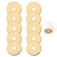 AUTOTOOLHOME Titanium Rotary Cutter Blades 28mm 10 Pack Replacement Quilting Scrapbooking Sewing Arts Crafts Farbric Paper Cutting Tool (28mm)