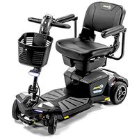 Pride Jazzy ZT Zero Turn 4-Wheel Travel Mobility Scooters, 4-Wheel Stability Meets 3-Wheel Maneuverability (Pewter)