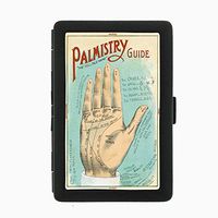 Perfection In Style Black Color Metal Cigarette Case D-004 Palmistry Guide The Tell Tale Hand