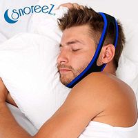 SnoreezTM Anti Snoring Chin Strap Device - Advanced Snore Stopper - Sleep Aid that Stops Snoring & Eases Breathing - Snore Relief Jaw Support Guard - Natural, Comfortable & Adjustable