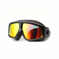 Premium Polarized Big Large Frame Swim Goggles, Swimming Goggles Anti Fog No Leaking with UV Protection and Clear Lens Wide-Vision for Men Women Adult Youth with Free Case,Nose Clip and Ear Plugs