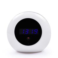 Spy Camera Alarm Clock 1/4" CMOS HD 1080P Hidden Camera With Remote Control And Motion Activated Recording Nanny Cam For Home Security(8G, White)