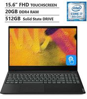 Lenovo Ideapad S340 15.6" Full HD IPS Touchscreen Laptop, Intel Core i7-8565U Processor up to 4.60GHz, 20GB RAM, 512GB SSD, Wireless-AC, Bluetooth, Windows 10, Onyx Black