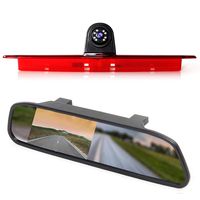 Eway 3rd Third Brake Light Backup Rear View Camera & 4.3" LCD Mirror Monitor for Mercedes Sprinter/VW Crafter 2007-2015 Waterproof 170° View Angle Reversing Night Vision Reverse Cameras