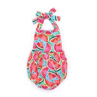 FANOUD Toddler Newborn Baby Girls Watermelon Print Strap Rompers Jumpsuit (12M, Red)