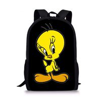 Tweety Bird Pattern Backpack, Lightweight Multi-Function College School laptop Bookbag 17 Inches
