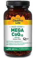 Country Life Maxi-Sorb CoQ10 Mega Q-Gel, 100 mg, 60-Count