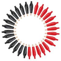 Pure Copper Alligator Clips, DROK 50 pcs Crocodile Alligator Clips Clamps Jumper Electric Test Clip Helper with Protective Insulation Cover