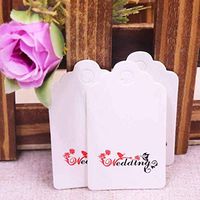 OBELLA BOUTIQUE 5x3cm handmade hang tag kraft paper thank you gift tag label for wedding/candy/baby gift products tagging package for 100pcs