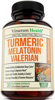 Turmeric Curcumin Melatonin Valerian Supplement. Ginger L Theanine Cinnamon Bioperine. Sleep Aid, Antioxidant Properties for Occasional Joint Pain Relief, Supports Inflammatory Response. (30)
