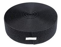 Self-Adhesive Back Loop Fastener with 2" Loop, 10 Yard, Black