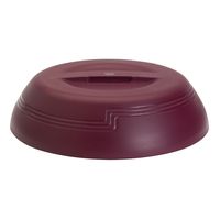 Cambro Shoreline Collection Low Profile Cranberry Plastic Insulated Dome - 10 3/8"Dia x 2 3/4"H