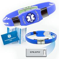 "Epilepsy" Elite Medical Alert ID Bracelet for Men and Women