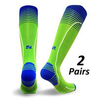 Vitalsox Silver Drystat Graduated Compression Socks (2 Pack), Green/Green, Small