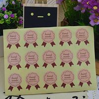 Ioffersuper 30pcs Handmade Paper Stickers Labels Seal Craft Gift Food Cookie Decal Party