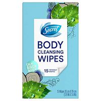 Secret Body Cleansing Wipes, Calm Birch Water Scent, 15 Ea, 15count