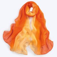 Hqysjin Ladies Silk Scarves Gradient Long Sleeve Shawl,Nine,18070cm