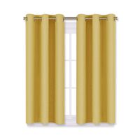 NICETOWN Window Curtains Blackout Drapes, Thermal Insulated Solid Grommet Blackout Curtains/Draperies for Living Room (Yellow, 1 Pair, 29 by 45-Inch)
