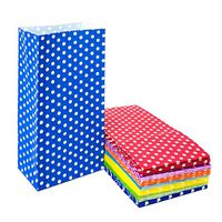 Mini Rainbow Paper Bags Polka Dot Lunch Goodie Bags for Party Favors Supplies by ADIDO EVA (3.5 x 2.3 x 7 in 49 PCS)
