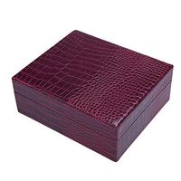 YX Xuan Yuan Cigar Box，Double-Layer Westwood Finishing Cigar humidor Cigar Box Crocodile Skin Pattern Portable car Cigar Box Cigar Box (Color : A)