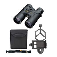 Nikon 8x42 ProStaff 3S Binoculars (Black) with Smartphone Adapter Lens Cleaning Pen Bundle (3 Items)