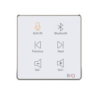 HELMER in Wall Audio Amplifier, Wall Mount Bluetooth Receiver, in-Wall Stereo Audio Volume Controller, White, L50