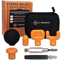 bA1 Massage - Jigsaw Massager Adapter Attachment - 5 Deep Tissue Percussion Tips with Extra Fortified T Bit - Recover Faster