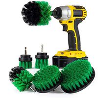 Harpi Electric Cleaning Brush Cleaner Kit,Drill Brush 360 Attachments Set 6 Pack Power Scrubber Tool Cleaning Kits for Bathroom Surfaces Tub, Boat, Tile,Grout,Shower, Kitchen (Green)