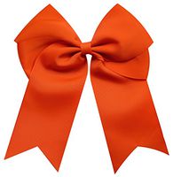 Funny Girl Designs Extra Large Classic Uniform Cheer Bow - Choose Your Color! (Orange)