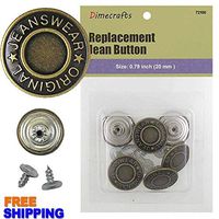20 mm Replacement Jean Tack Buttons CT. 6 w/Tool