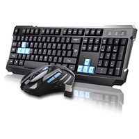 UniFire V60 Waterproof 2.4G Wireless Gaming Keyboard with Mouse DPI Control For DESKTOP PC Laptop Wireless Keyboard Mouse Combos (black)