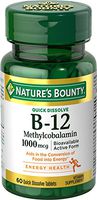 Nature's Bounty Vitamin B12 Supplement, Supports Metabolism and Nervous System Health, 1000mcg, 60 Tablets