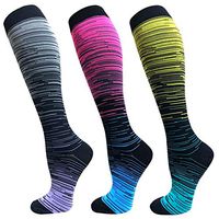 Iseasoo Compression Socks for Men & Women-3 Pairs,15-30mmHg is Best for Running,Athletic,Medical,Pregnancy and Travel （S/M
