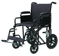 Heavy Duty Transport Chair Black/20" seat to floor/400 lb./Oversized