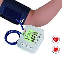 DNNAL Blood Pressure Monitor Upper Arm, Auto Monitor Voice Prompts Tri-Color Screen Warning Irregular Heartbeat Detector