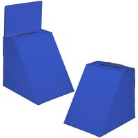 Displays2go Economy Donation Box, Set of 25 Small Cardboard Ballot Boxes, Blue (RBBLC8511)