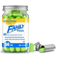 Ultra Soft Foam Earplugs, 33dB NRR Noise Reduction Ear Plugs, TOENNESEN Hearing Protection Earplugs for Sleeping, Snoring, Travel Flying