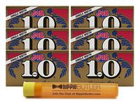 Job 1.0 Gold Rolling Papers (6 Packs) with Hippie Butler KewlTube